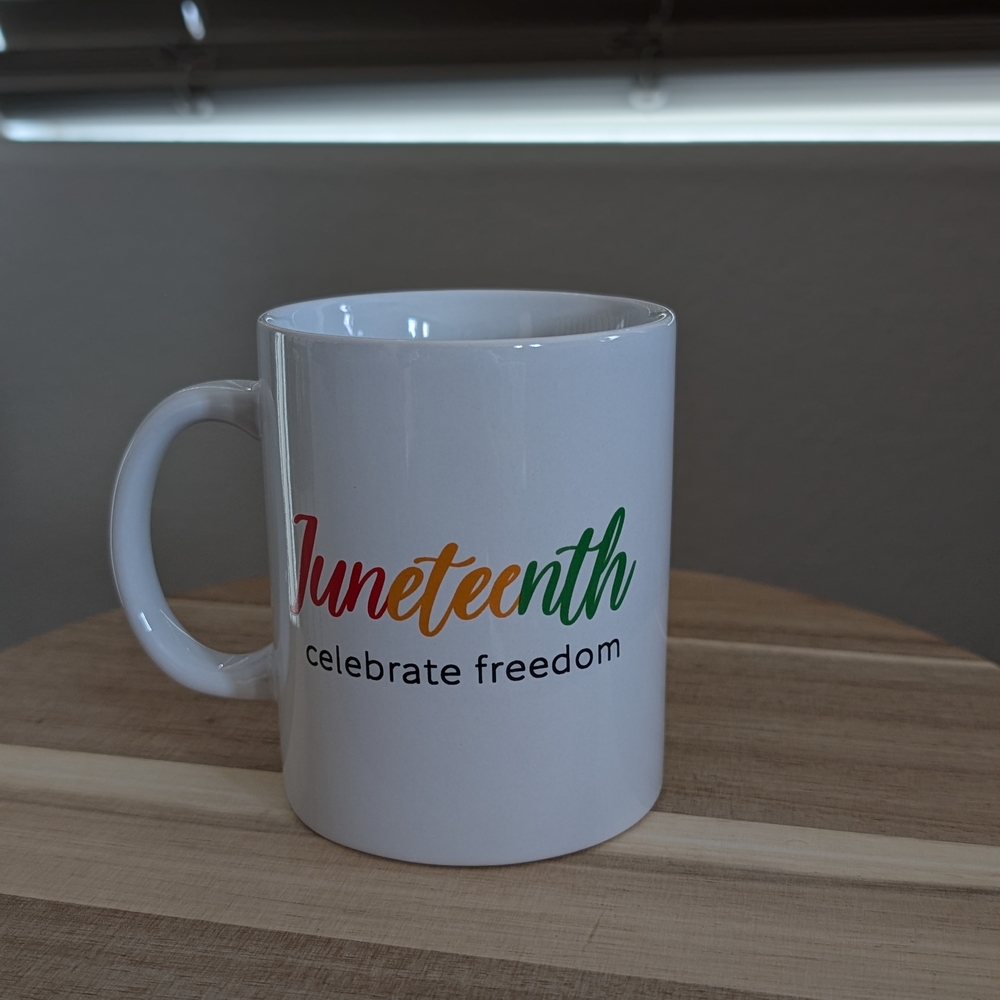 Juneteenth Celebrate Freedom White Mug